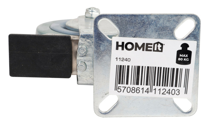 Möbelhjul m/broms Ø75 mm Grå Home>it